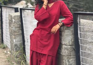 Elegant Red Kurta Set