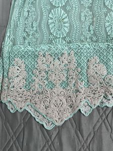 Elegant Mint Green Chikankari Kurta Set