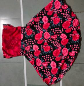 Red flower Western top