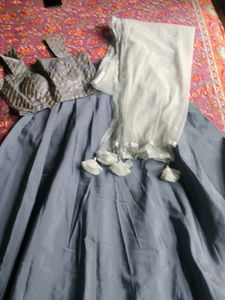 Elegant Grey Lehenga Choli Set