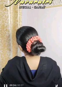 Navaratri Special Gajra Hair Accessory Handmad Cor