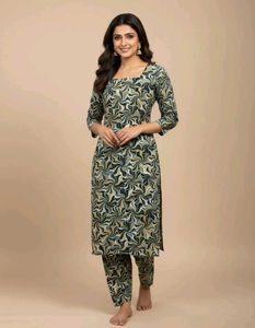 Stylish Floral Print Kurta Set