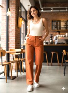 Terra Cotta Wide Leg Pants