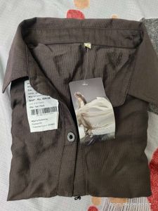 Stylish And Shiny Brown Shirt - S