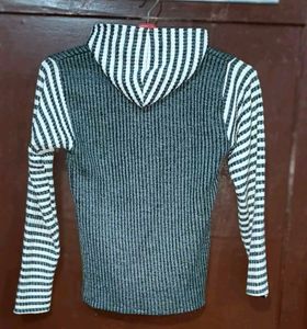 unisex Stylish Striped Zip-Up Sweater