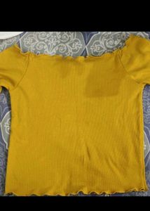 Mustard Off-Shoulder Top