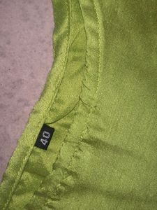 Embroidered Green short Kurti