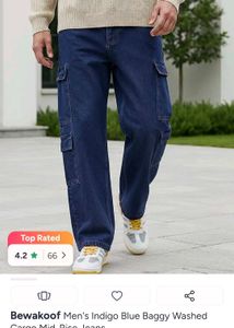 Men's Blue Cargo Jeans fix price