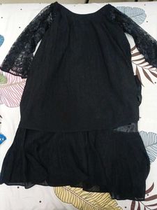 womens black a line dress