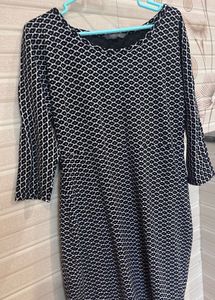 Van Heusen - black and white geometric print dress