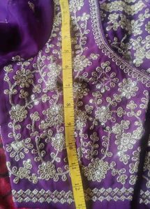 Stunning Purple Embroidered Lehenga Choli Set
