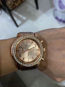 Rose gold watch