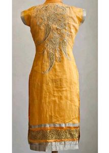 Elegant Yellow Kurta Set with Embroidery