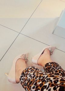 Cute Pink Bow Flats