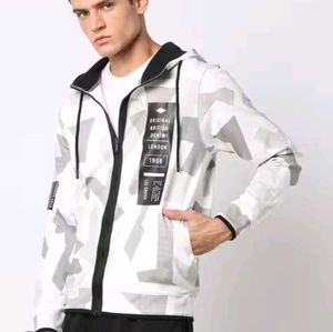 Men's Lee Cooper White Camo Hoodie
