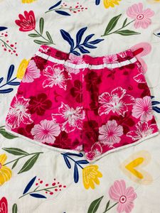 Cute Floral Print Mini Shorts