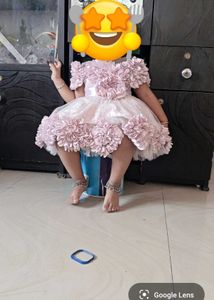 Girl's Pink Floral Party Dress