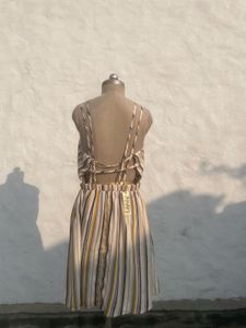 Chic Striped Wrap Dress