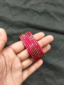 Pink &amp; Green Bangle Set