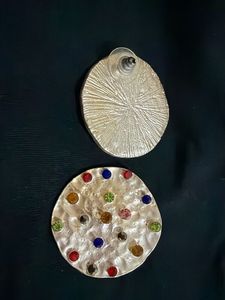Silver Multi Color  Earrings