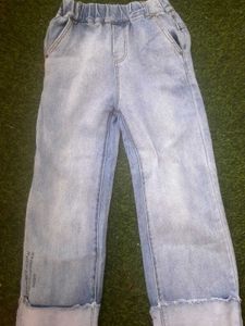 Imported Washed Light Blue Jeans Small Size
