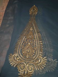 Embroidered Saree with Blouse stiched