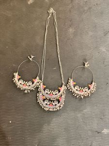 Elegant Peacock Design Necklace &amp; Earrings Set