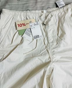 White Baggy Track Pants