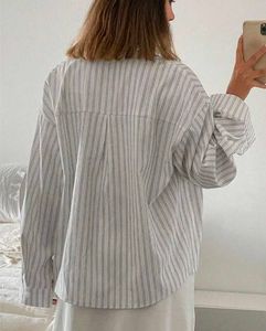 Chic Striped Oversized Shirt