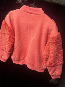 Fuzzy Trim Pullover