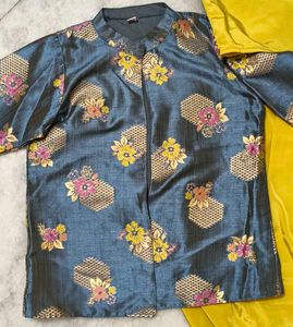Stylish Girls Ethnic Set |Top + Jacket +Dhoti Pant