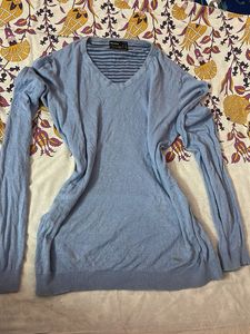 Light Blue V-Neck Sweater