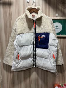 Nike Colorblock Sherpa Zipup Puffer Jacket