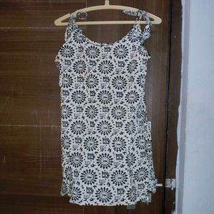 Bohemian Print Tie-Strap Mini Dress