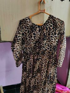 Leopard Print Midi Dress