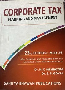 Corporate Tax Planning and Management Book