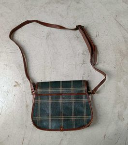 authentic BEAN POLE BAG Vintage Plaid Crossbody Ba