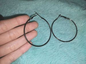 Black Hoop Earrings