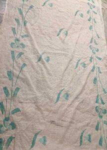 White Dupatta with Floral Print