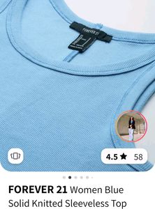 Forever 21 Blue Knitted Top For Girls
