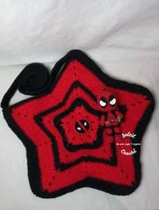 Star Spiderman Crochet Bag