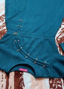 New Kashmiri Peacock Color Kurta