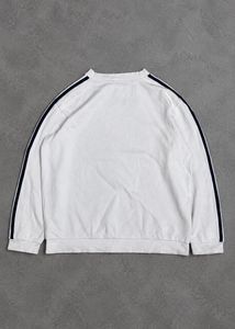 Adidas White Striped Sweatshirt