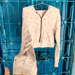 Cute Cropped Zip-Up Hoodie