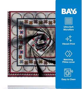 microfiber double bed sheet - Geometric
