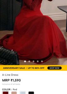 Elegant Red Velvet Gown