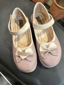 Cute Scocizia Kids Pink Bow Shoes