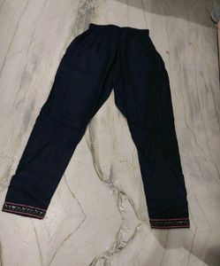 Elegant Navy Blue Embroidered Suit Set