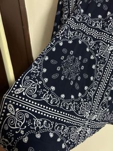 Navy Bandana Print Tank Top