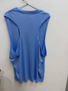 Shein Men's Blue Sleeveless T-Shirt